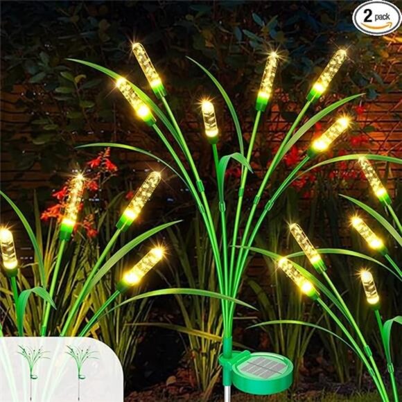 Solar Garden Lights 2 Pack, 16LED Swaying Solar Lights for Mother's Day, 30inch - Picture 7 of 7